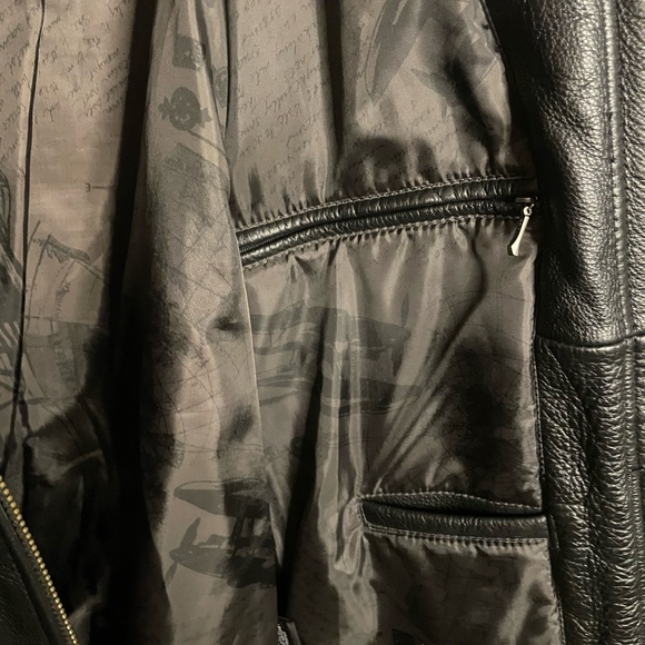 ANDREW MARK Men’s Vintage classic leather black bomber jacket size XL Aviator - Picture 6 of 8